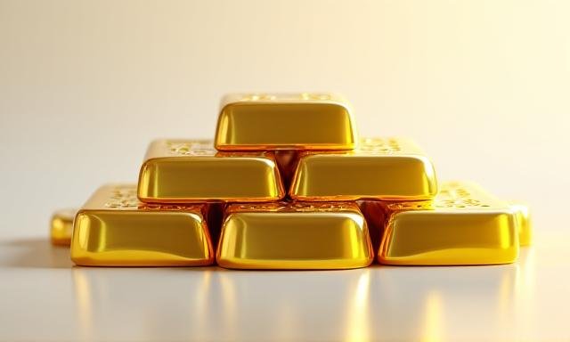Gold bars representing commodity market analysis